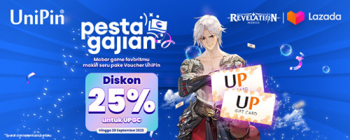 Promo Diskon 25% Voucher UniPin di Pesta Gajian Lazada September 2023